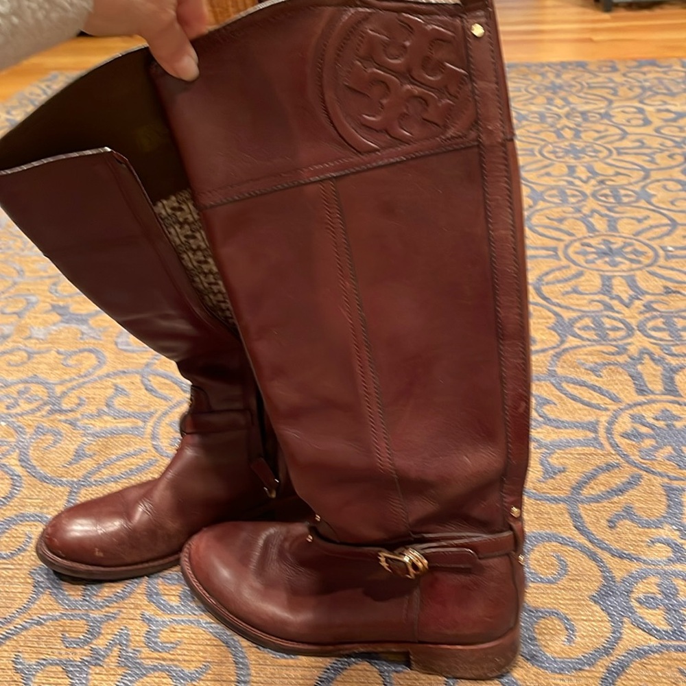 Tory Burch leather knee high boots